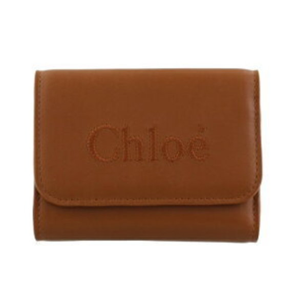 Chloe SENSE Tri SM Wallet Brown CARAMEL - Picture 1 of 8